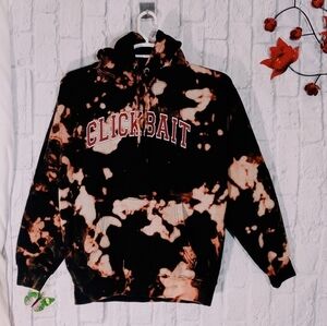 Clickbait David Dobrik Tie‎ Dye Graphic Fleece Pullover Hoodie